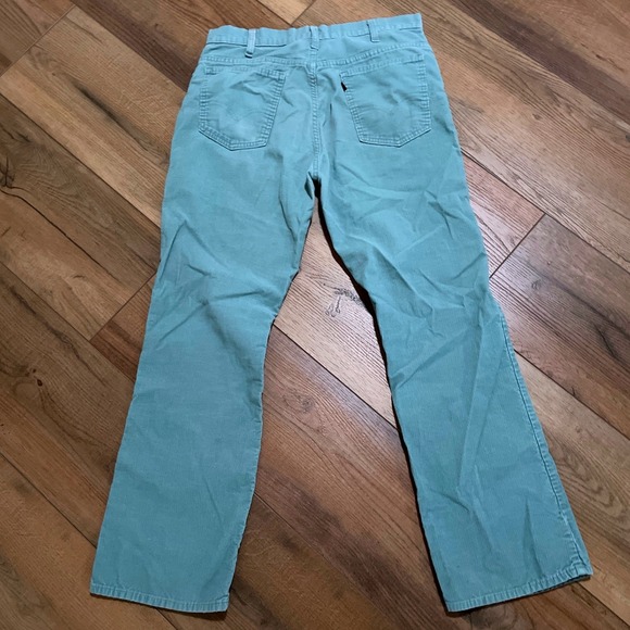 Vintage 70's Levi's Corduroy Pants Teal Blue Bootcut Vintage Men's Size 32x32 - Picture 2 of 13